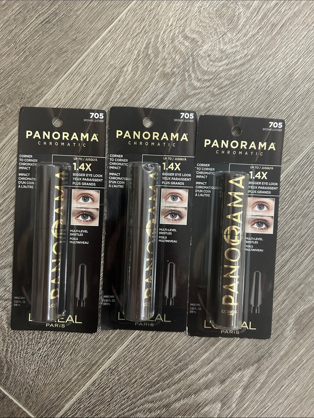 LOT OF 3 L’Oréal Panorama Chromatic Mascara - 705 Brown Leather ( Firm price )